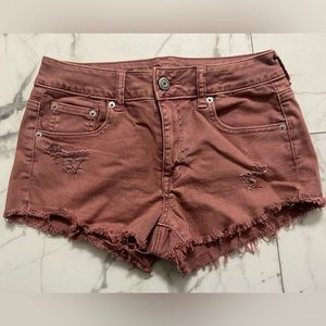 Mauve Jean shorts